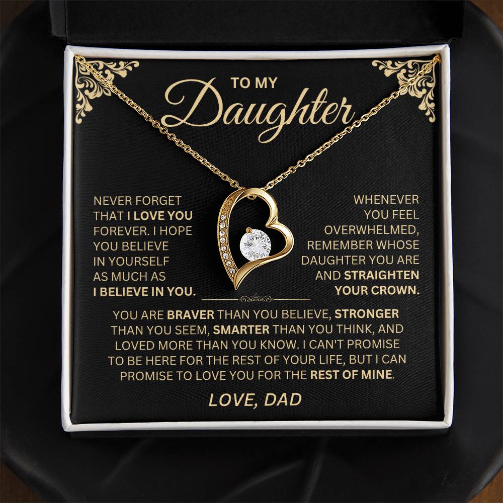 Dad To Daughter Forever Love - Promise Necklace