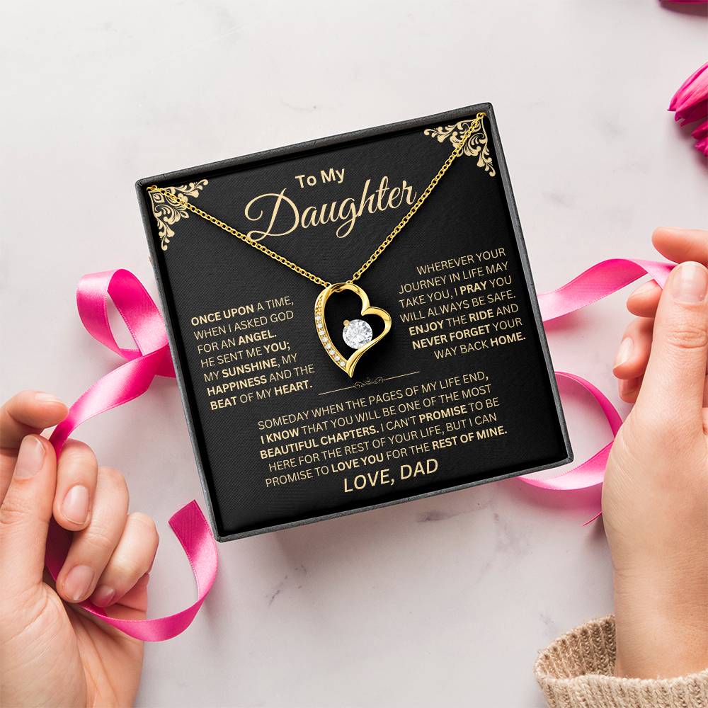 I Promise To Love You For The Rest Of My Life - Dad Daughter Forever Love Necklace