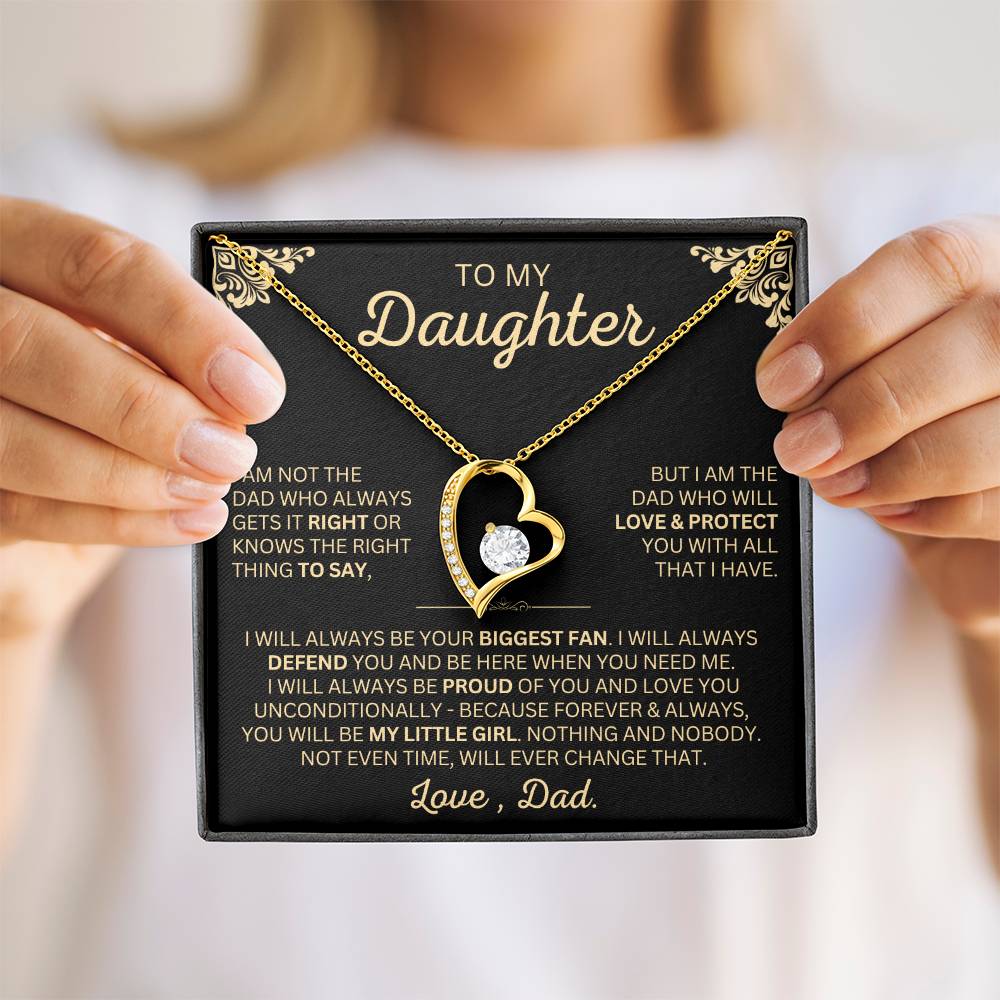 Always You Will Be My Little Girl - Dad Daughter Forever Love Necklace