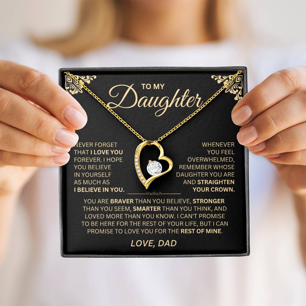 Dad To Daughter Forever Love - Promise Necklace