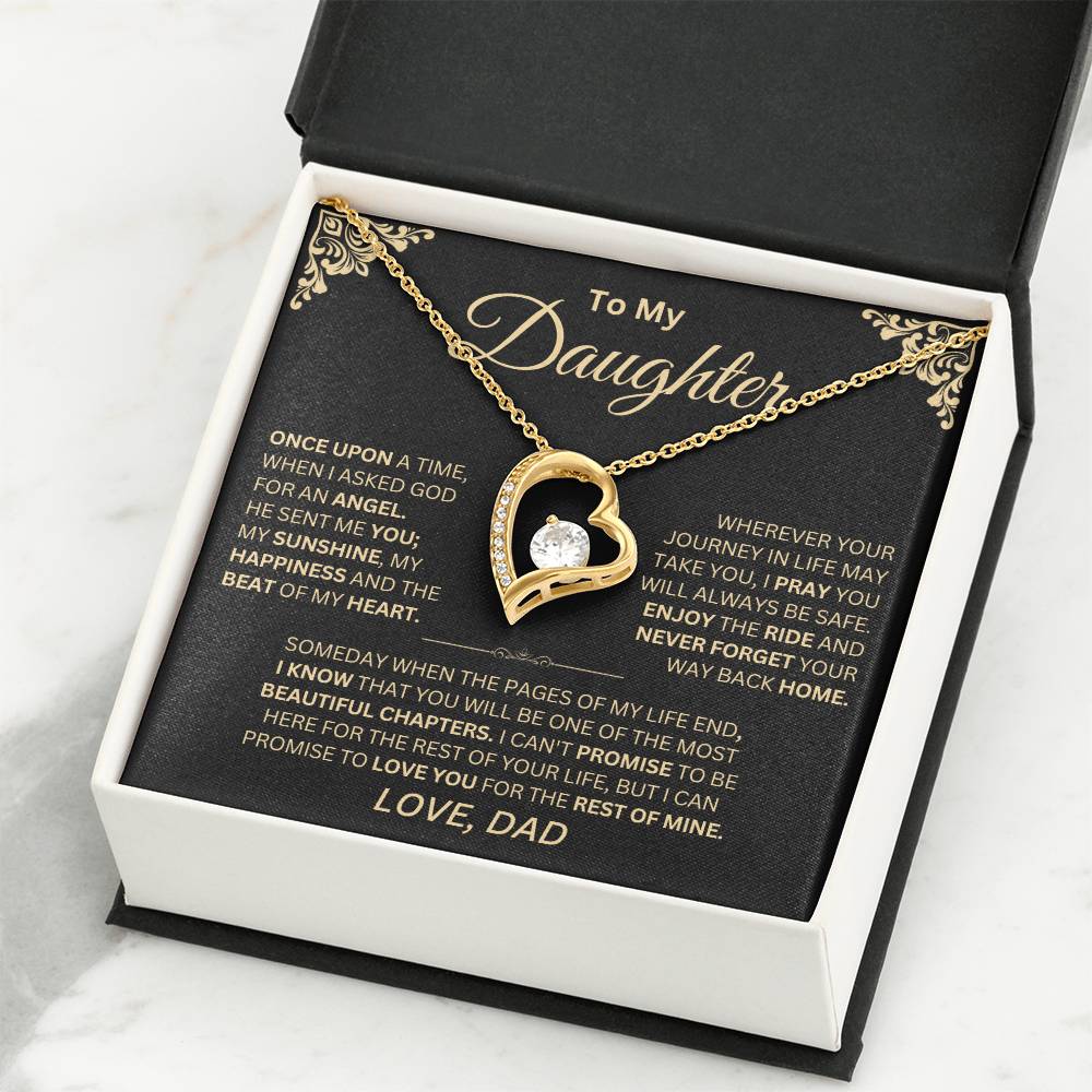 I Promise To Love You For The Rest Of My Life - Dad Daughter Forever Love Necklace
