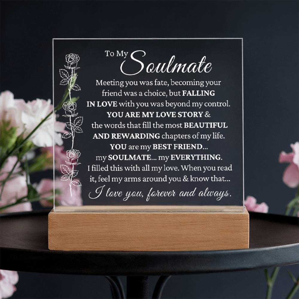 You Are My Everything Soulmate LED Plaque