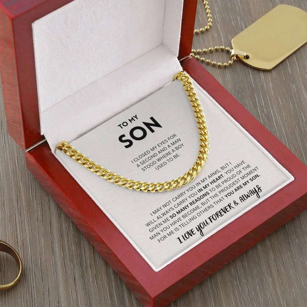 To My Son - Cuban Link Chain ShineOn Fulfillment