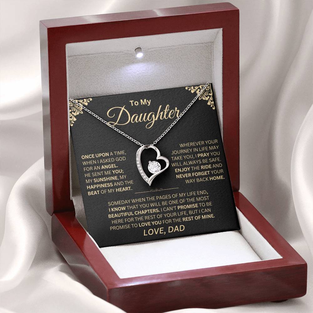 I Promise To Love You For The Rest Of My Life - Dad Daughter Forever Love Necklace