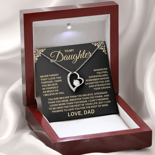 Dad To Daughter Forever Love - Promise Necklace