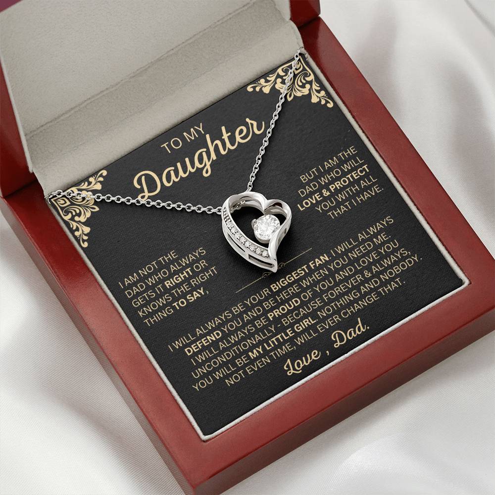 You will always be my little girl - Forever Love Dad Daughter Necklace