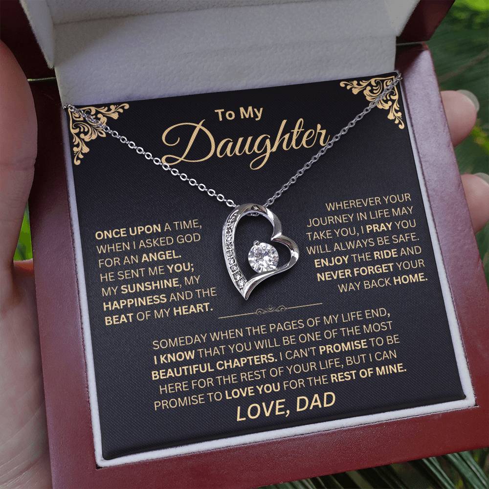 I Promise To Love You For The Rest Of My Life - Dad Daughter Forever Love Necklace