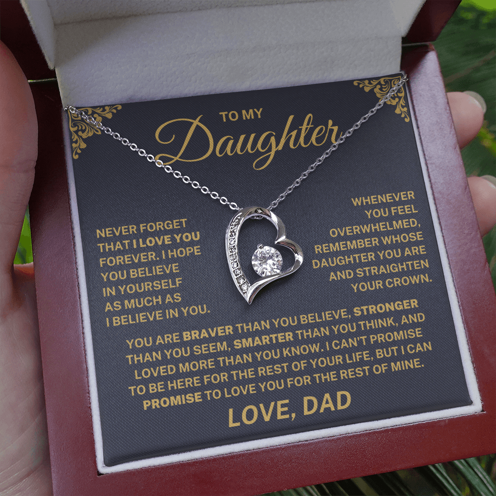 To My Daughter – Never Forget I Love You Forever Necklace (From Dad)