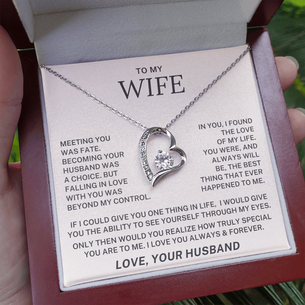 To My Wife Forever Love Necklace – I Love You Always & Forever