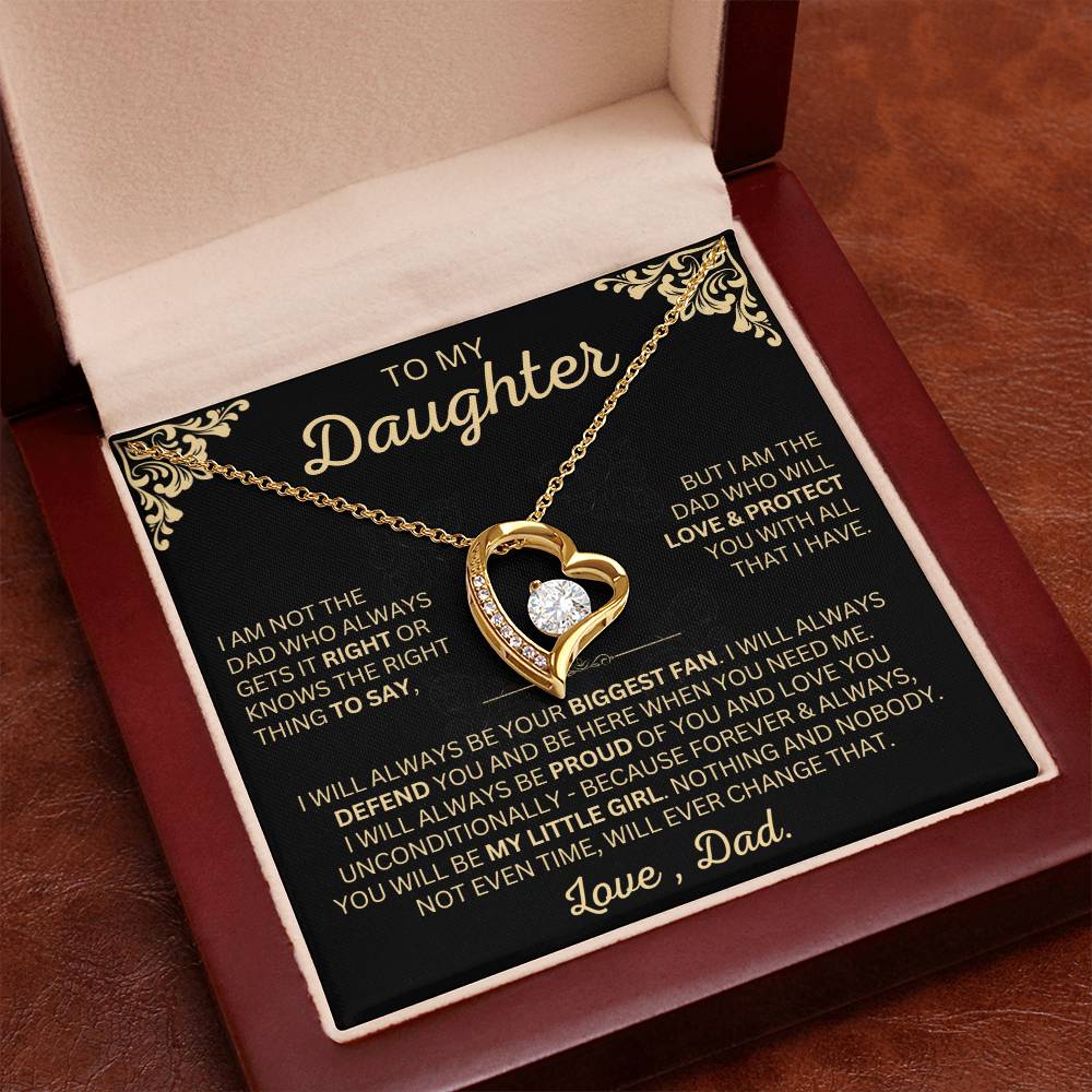You will always be my little girl - Forever Love Dad Daughter Necklace