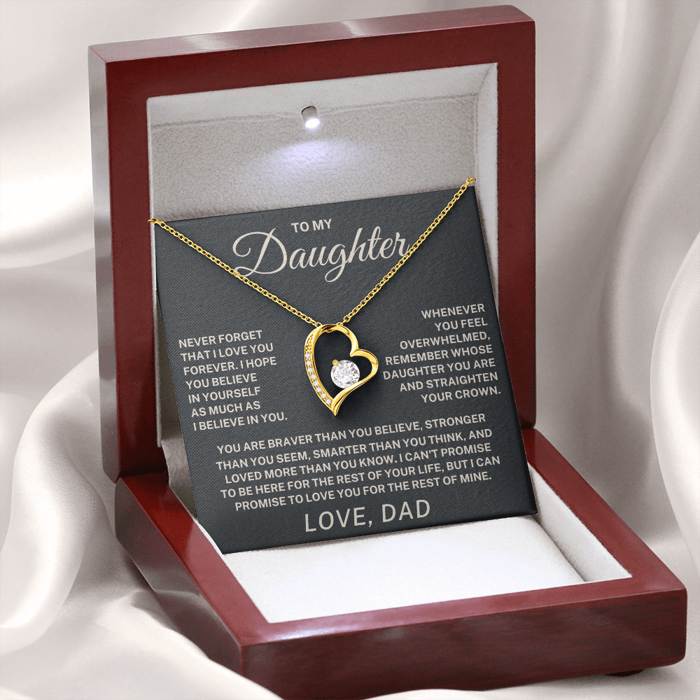 To My Daughter – Never Forget I Love You Forever Necklace (From Dad)