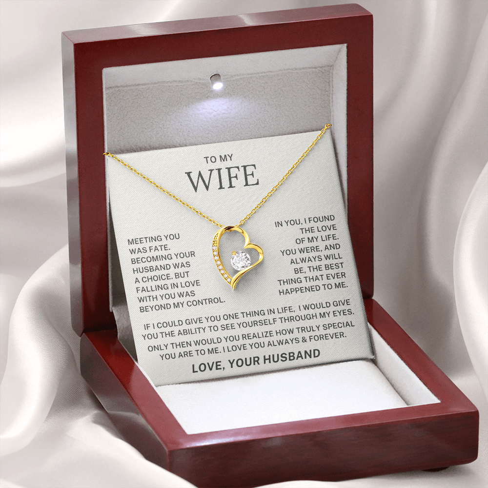 To My Wife Forever Love Necklace – I Love You Always & Forever
