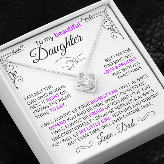 You will always be my little girl - Dad Daughter Necklace