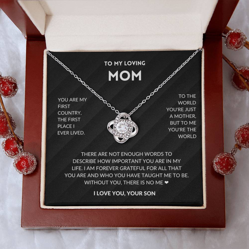 You are my first country- Mom Son Necklace