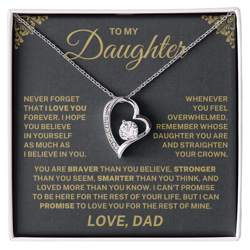 To My Daughter – Never Forget I Love You Forever Necklace (From Dad)