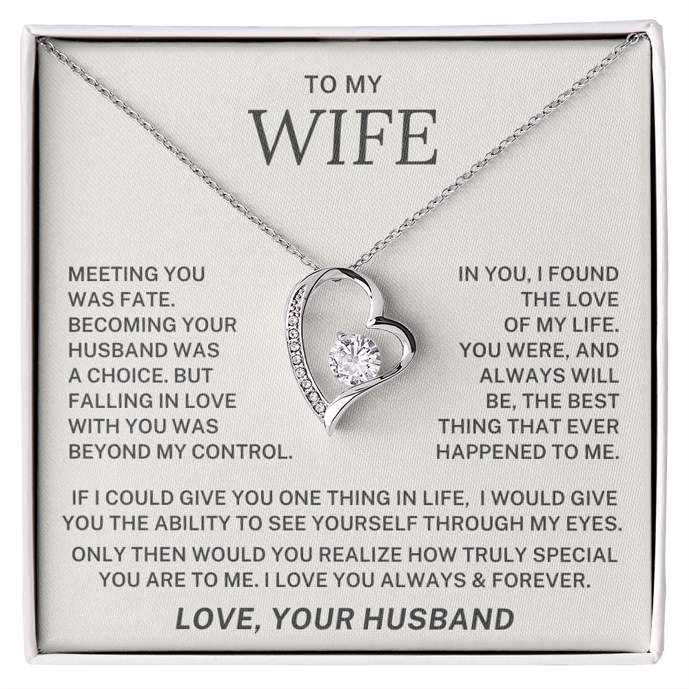 To My Wife Forever Love Necklace – I Love You Always & Forever