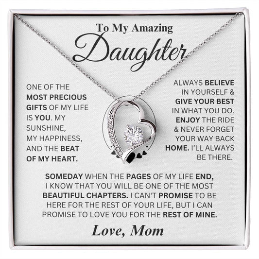 You Are The Beat of My Heart - Mom to Daughter Forever Love Necklace