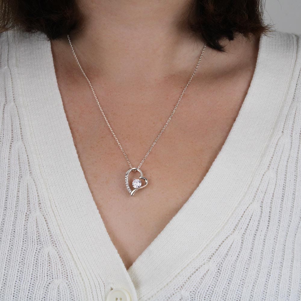 To My Daughter – I Am Always Right There In Your Heart - Forever Love Necklace (From Mom)