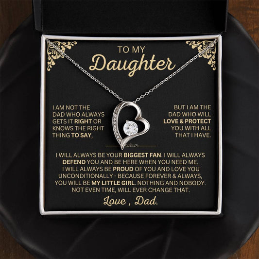 Always You Will Be My Little Girl - Dad Daughter Forever Love Necklace