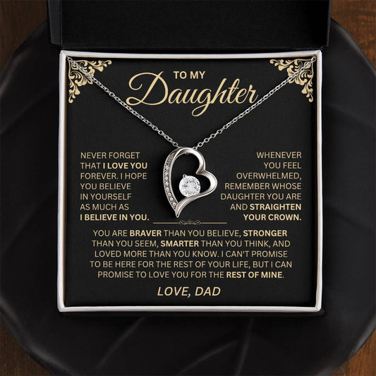 Dad To Daughter Forever Love - Promise Necklace