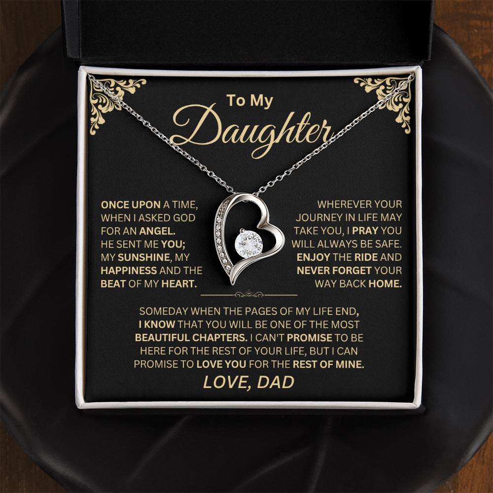 I Promise To Love You For The Rest Of My Life - Dad Daughter Forever Love Necklace