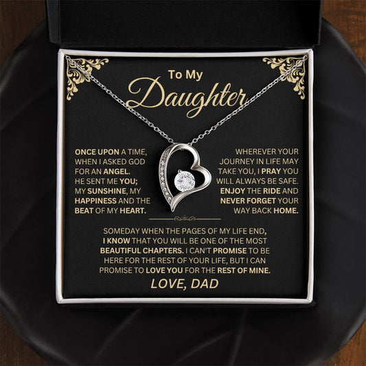 I Promise To Love You For The Rest Of My Life - Dad Daughter Forever Love Necklace
