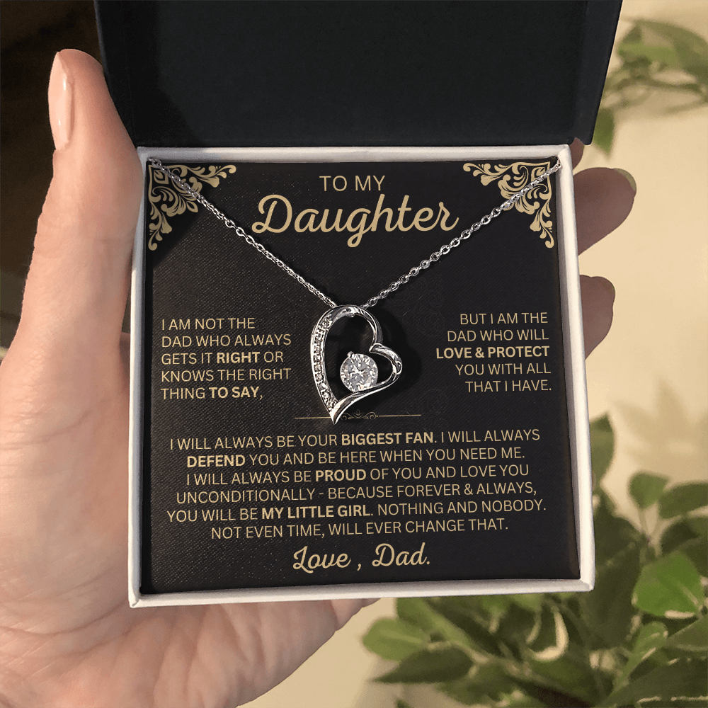 You will always be my little girl - Forever Love Dad Daughter Necklace
